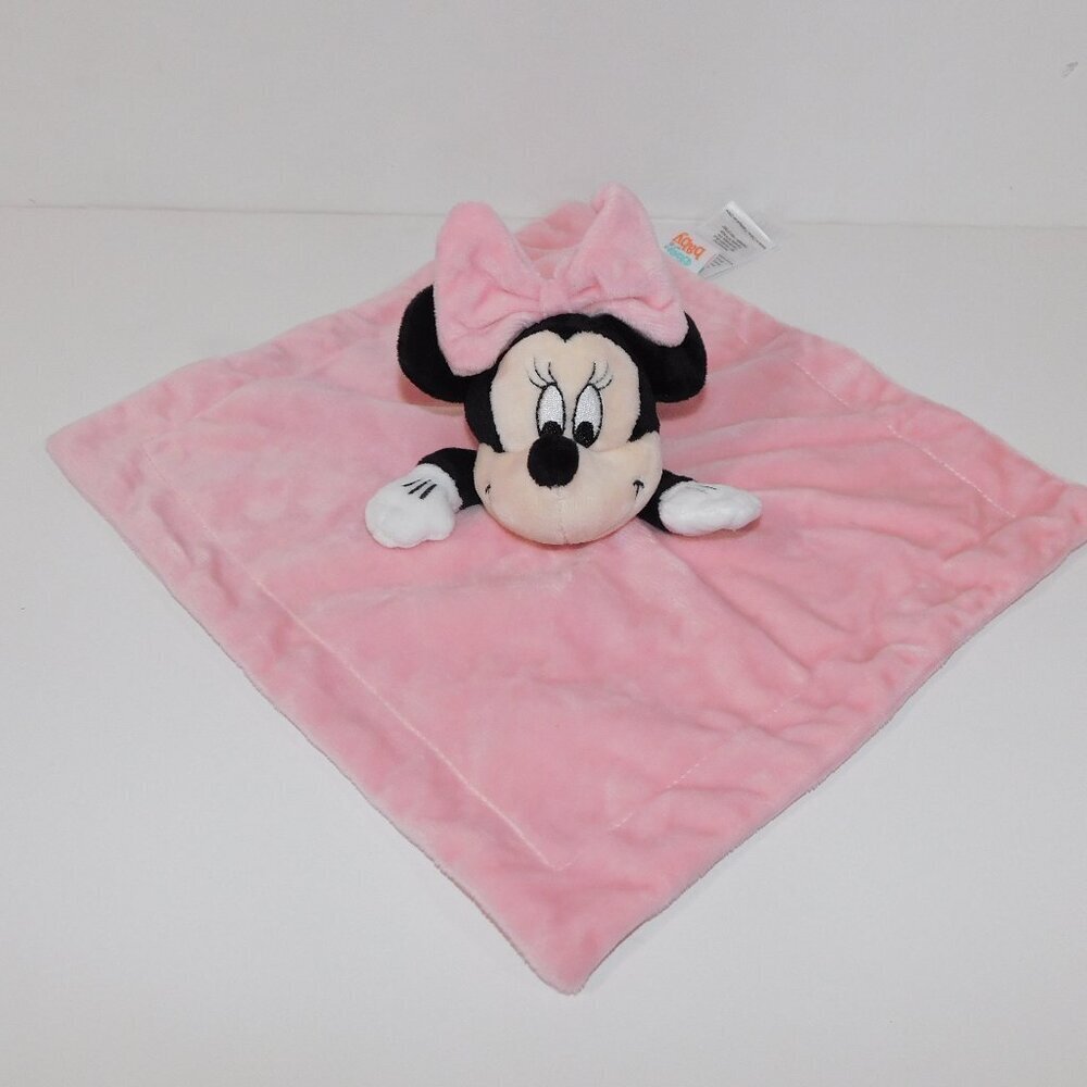 Disney Minnie Mouse Light Pink plush Security Blanket Baby lovey nunu Comforter
